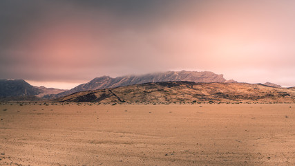 Naklejka na ściany i meble End of the day in the Namib Desert, Namibia.
