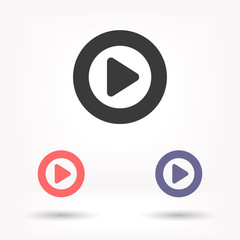 Play vector icon , lorem ipsum Flat design