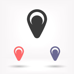 Map pin vector icon , lorem ipsum Flat design
