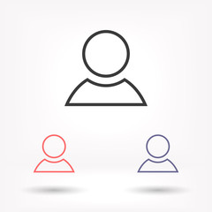 Human vector icon , lorem ipsum Flat design