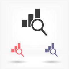 Chart vector icon , lorem ipsum Flat design