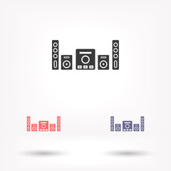 Loudspeaker vector icon , lorem ipsum Flat design