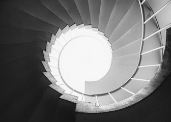 Spiral Staircase step Architecture details shade and shadow Abstract background