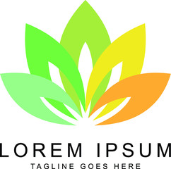 leaf colorful logo template