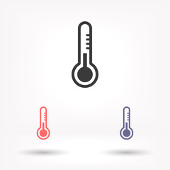 Thermometer vector icon , lorem ipsum Flat design