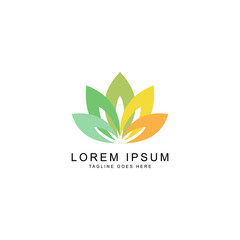 leaf colorful logo template