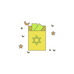 Design envelope icon templates on Ramadan