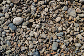 Pebble stone background. Sea Pebble. Beach stones. Natural background. Stone texture.