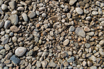 Pebble stone background. Sea Pebble. Beach stones. Natural background. Stone texture.
