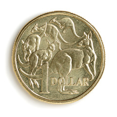 A studio photo of Australian coin currency