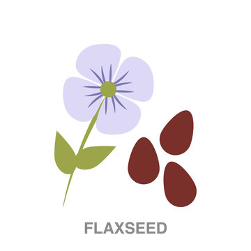flaxseed flat icon on white transparent background. You can be used black ant icon for several purposes.	