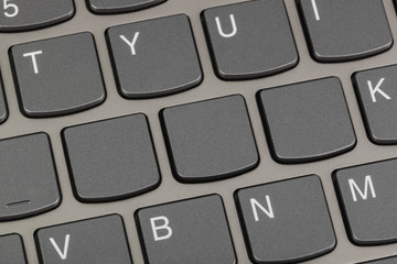 Computer notebook keyboard with blank keys