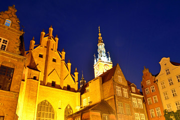 Fototapeta na wymiar Basilica of the Assumption of the Blessed Virgin Mary in Gdansk, Poland