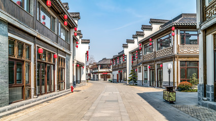 Chinese style buildings and streets..