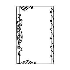 Decorative vintage hand drawn frames - vector illustration