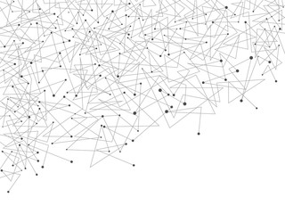 Abstract geometric background with connecting dots and lines. Modern technology concept. Polygonal structure. Futuristic Design