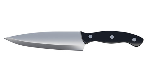 Kitchen Knife on white background