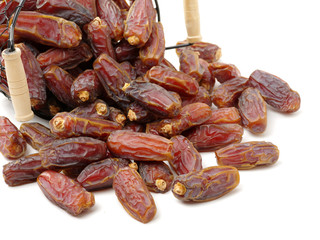 Dates on white background