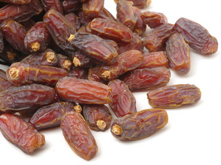 Dates on white background