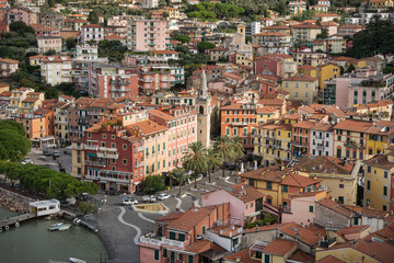 View to Lerici city center, Liguria Region, Nothern Italy