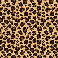 Wild animal seamless pattern, vector background.