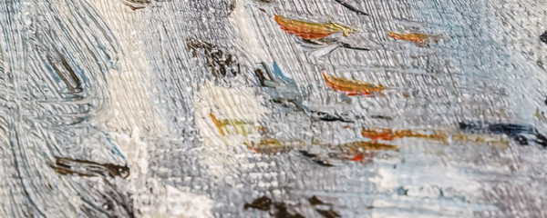 Oil paint brush strokes on canvas background, abstract texture