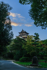 Naklejka premium 秋の広島城の風景