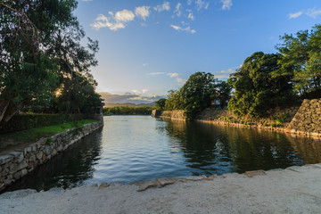 秋の広島城の風景