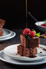 Chocolate cake with caramel