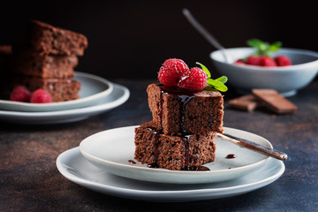 Chocolate cake with caramel