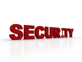 house protection key. 3D illustration