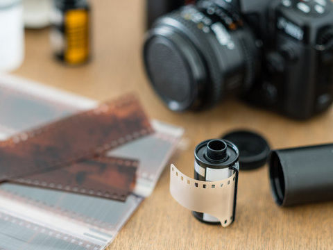 Photographic film with old camera