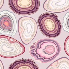 Vector seamless pattern with geode and agate cuts