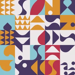 Behang Midden-eeuws abstract vectorpatroonontwerp © Normform
