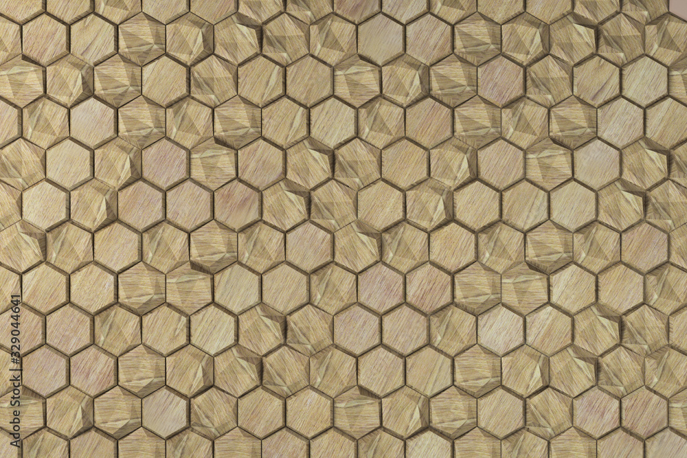 Poster creative abstract brown hexagonal background.