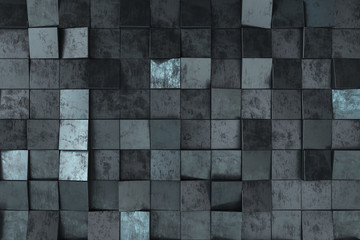 Creative abstract gray cubic textured.