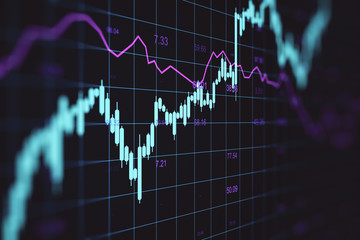 Creative forex chart backround with lines