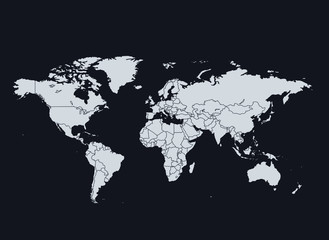 Fototapeta premium World map vector background. 