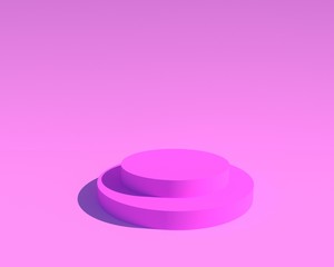 Obraz premium 3d gray black cylinder podium minimal studio background. Abstract 3d geometric shape object illustration render purple. For business product presentation. Exhibition of fashion, perfume, cosmetics.