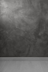 Wall with parquet on floor