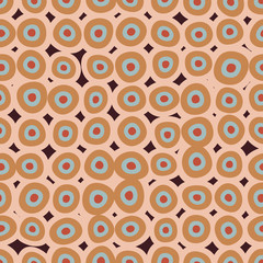 Geometric round cells seamless vector pattern. Unisex abstract surface print design.