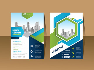 Business abstract vector template. Brochure design, cover modern layout, annual report, poster, flyer in A4 with colorful triangles, geometric shapes for tech, science, market with light background
