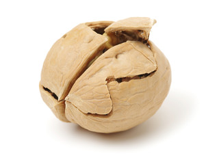 walnuts on a white background