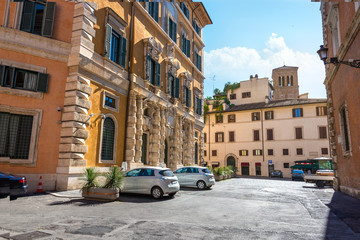 Fototapeta na wymiar Beautiful street in Rome