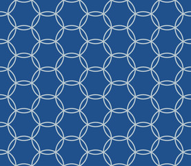 Fototapeta premium Japanese Circle Hexagon Vector Seamless Pattern
