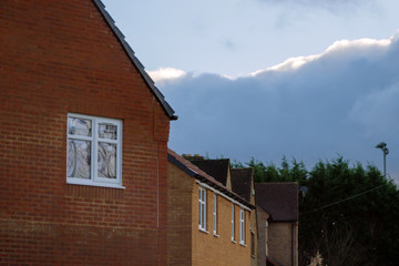 new built homes construction site in england uk