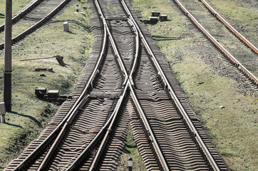 empty old railway in Ukraine