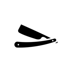 Straight Razor Vector Glyph Icon  style illustration.