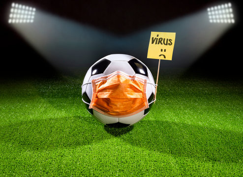 Soccer ball with protective mask