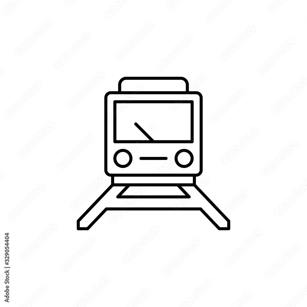 Poster train icon. simple line, outline vector elements of city for ui and ux, website or mobile applicatio